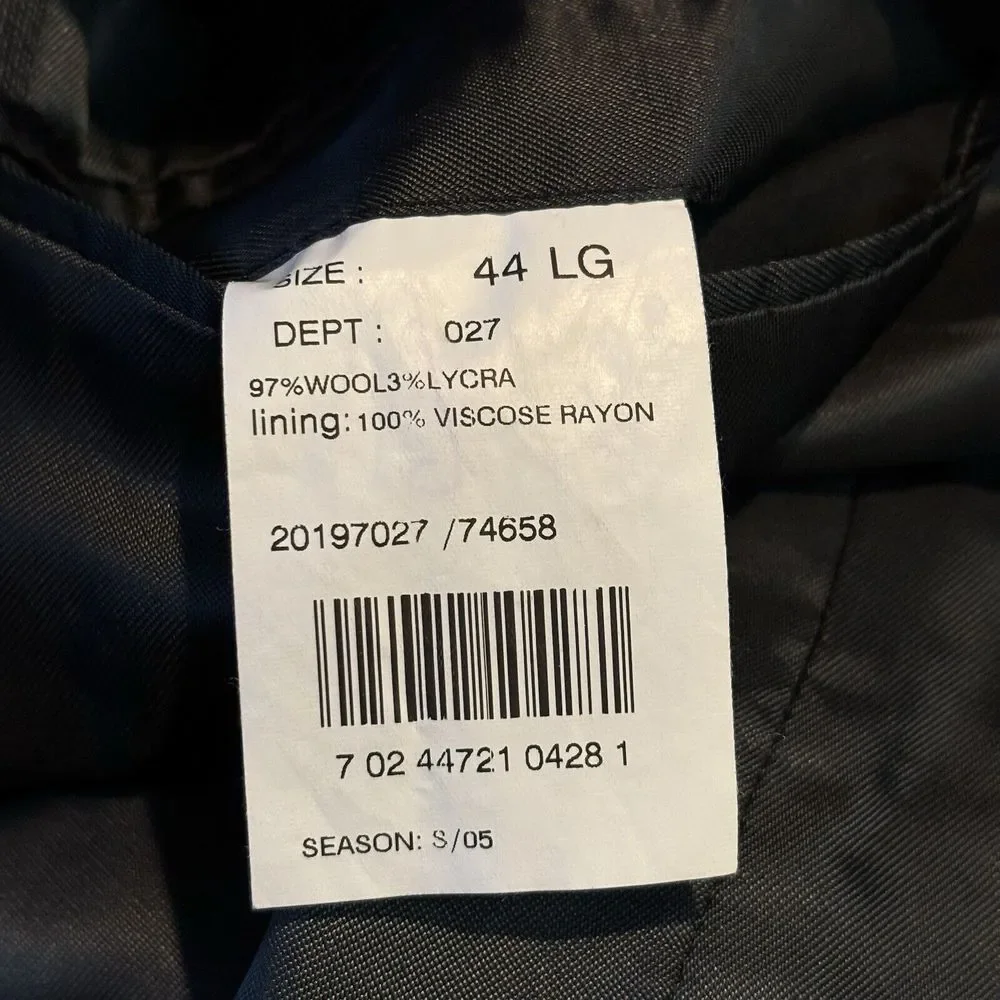 Brooks Brothers 346 Stretch Blazer Sport Coat Mens 44L Gray Glen Plaid  2 Button